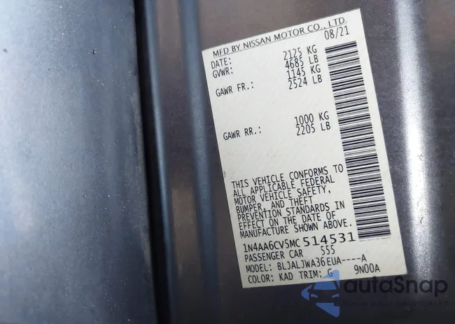 1N4AA6CV5MC514531: 43324060