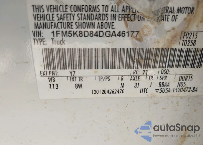 1FM5K8D84DGA46177: 43324248