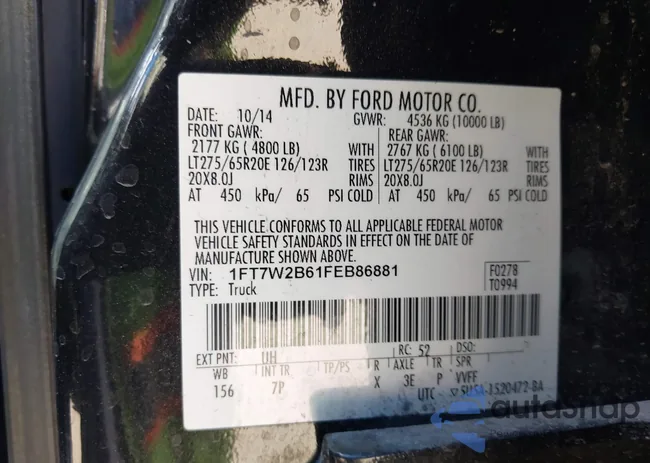 1FT7W2B61FEB86881: 43324289