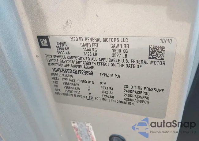 1GKKRSED4BJ229899: 43324305