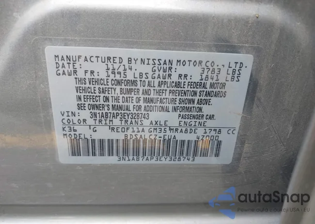 3N1AB7AP3EY328743: 43323352