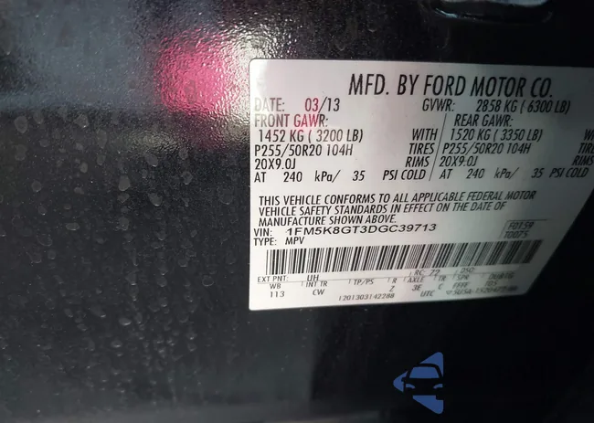 1FM5K8GT3DGC39713: 43323519