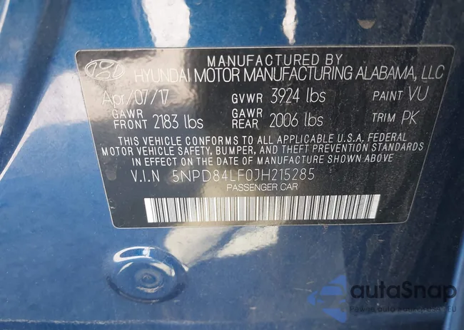 5NPD84LF0JH215285: 43323533