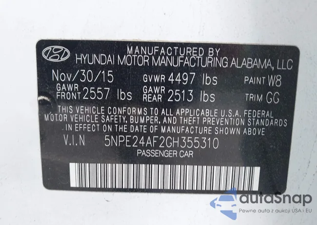 5NPE24AF2GH355310: 43323544