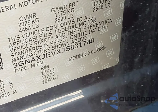 3GNAXJEVXJS631740: 43323549