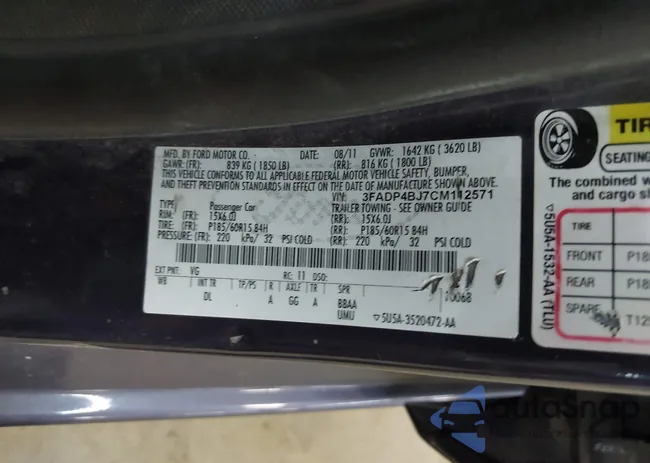 3FADP4BJ7CM112571: 43323552