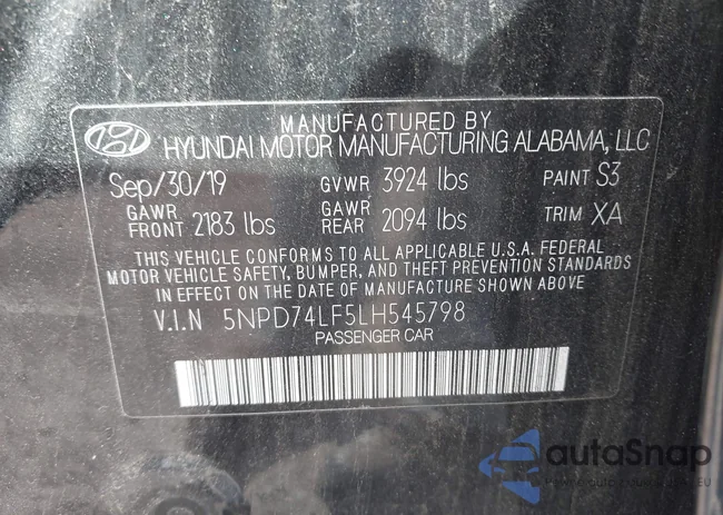 5NPD74LF5LH545798: 43323577