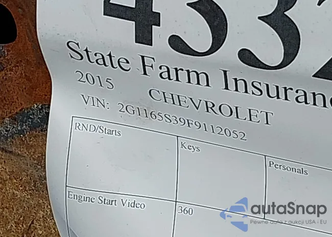 2G1165S39F9112052: 43323705