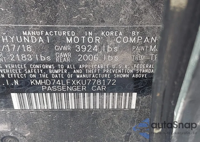 KMHD74LFXKU778172: 43324961