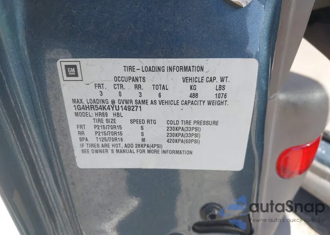 1G4HR54K4YU149271: 43325025