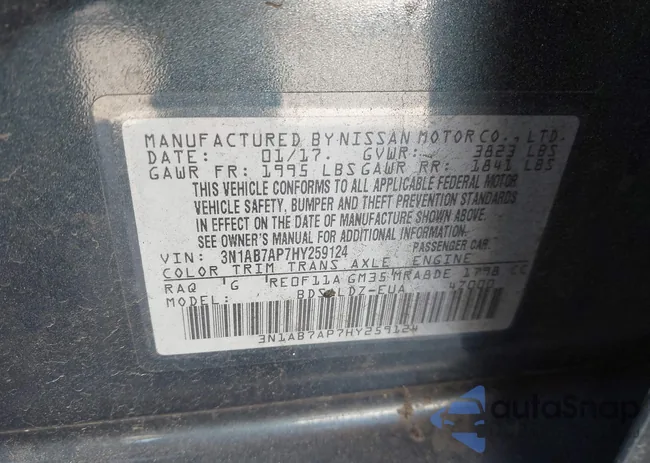 3N1AB7AP7HY259124: 43325240