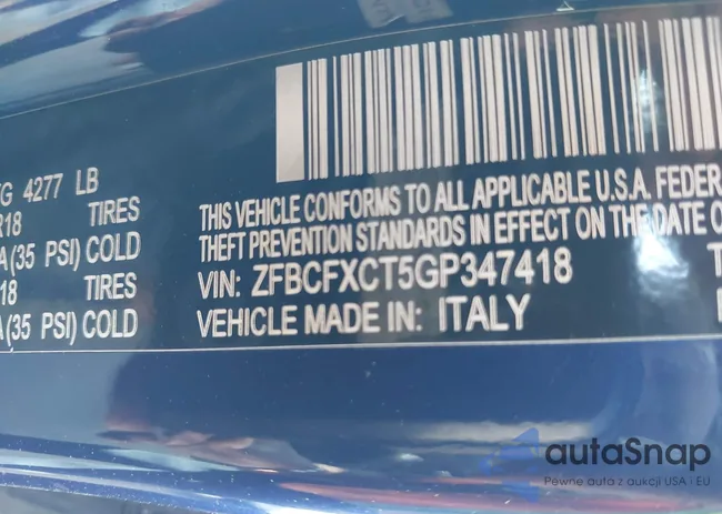 ZFBCFXCT5GP347418: 43325292