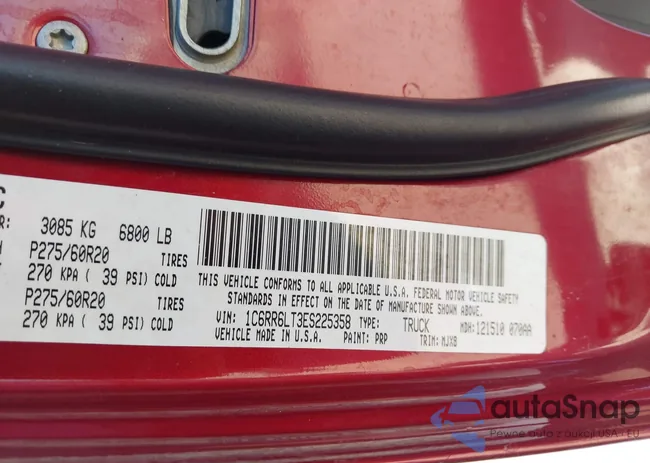 1C6RR6LT3ES225358: 43324454