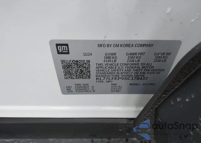 KL77LFEP9SC178437: 43324608