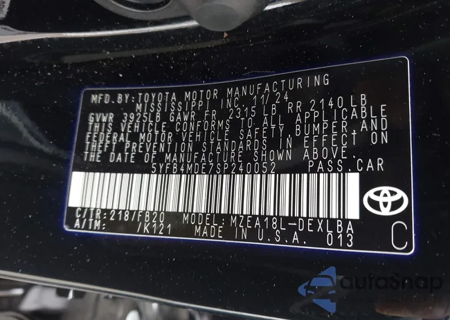 5YFB4MDE7SP240052: 43325807