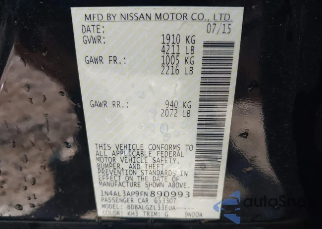 1N4AL3AP9FN890993: 43325833