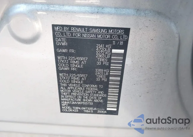 KNMAT2MV9KP515733: 43325841