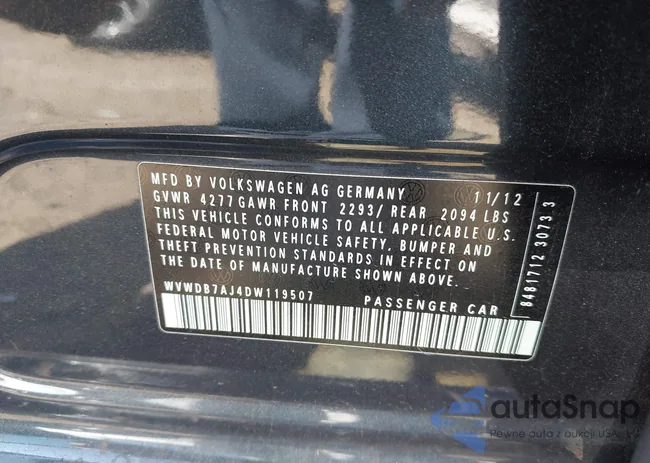 WVWDB7AJ4DW119507: 43325853