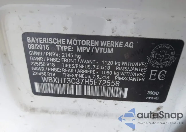 WBXHT3C37H5F72558: 43325874