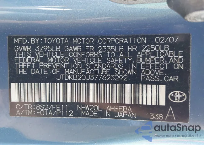 JTDKB20U377623292: 43325912