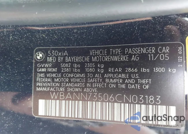 WBANN73506CN03183: 43325925