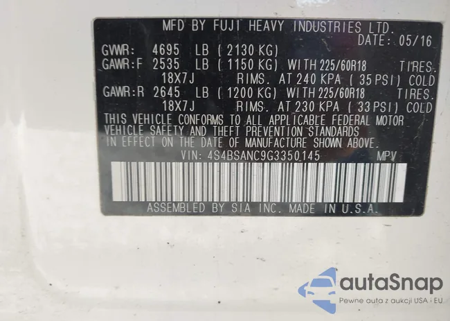 4S4BSANC9G3350145: 43326078