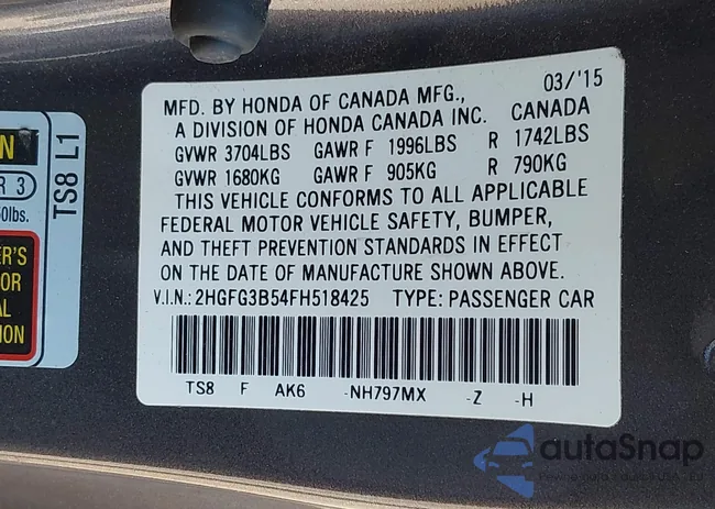 2HGFG3B54FH518425: 43326139