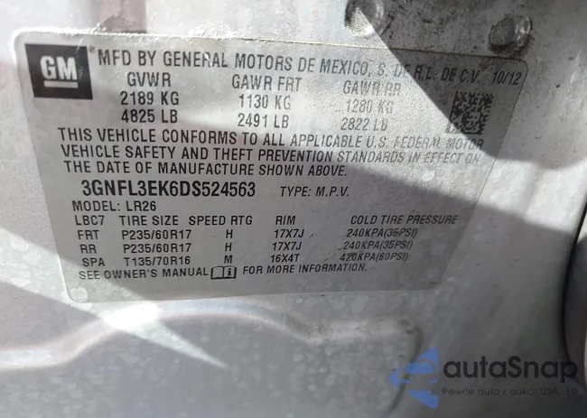 3GNFL3EK6DS524563: 43326185