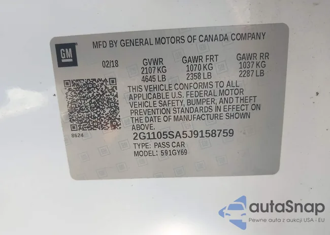 2G1105SA5J9158759: 43325336