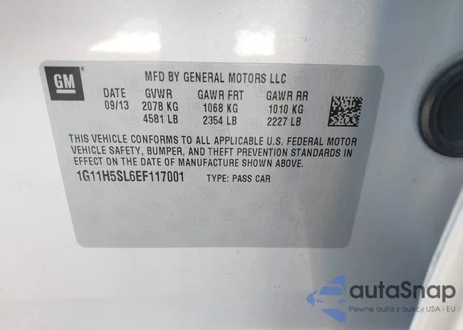 1G11H5SL6EF117001: 43325344