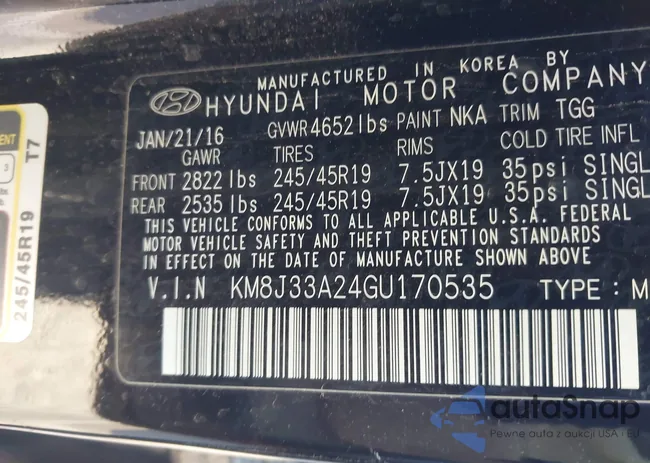 KM8J33A24GU170535: 43325421