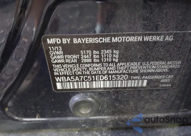 WBA5A7C51ED615320: 43325580
