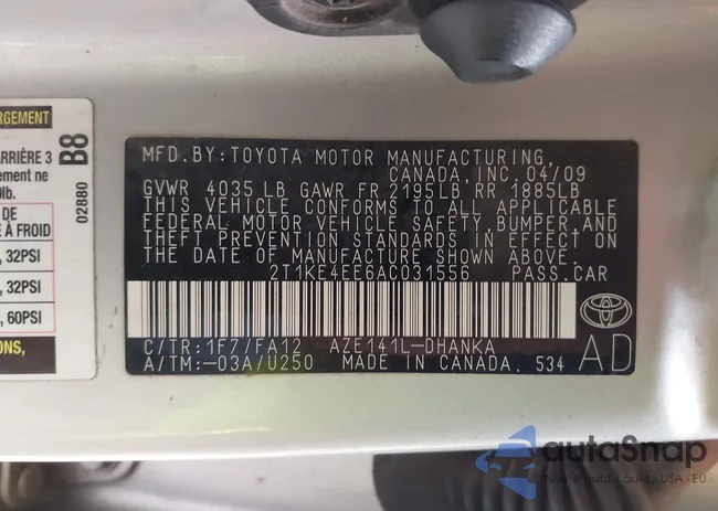 2T1KE4EE6AC031556: 43325599