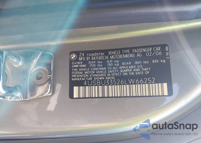 4USBU33526LW66252: 43325648