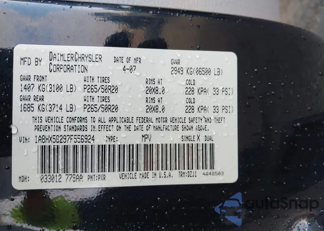 1A8HX58297F556924: 43325722