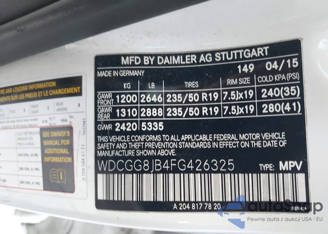 WDCGG8JB4FG426325: 43326738