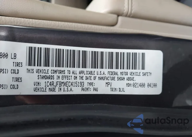 1C4RJFBMXEC415193: 43326818