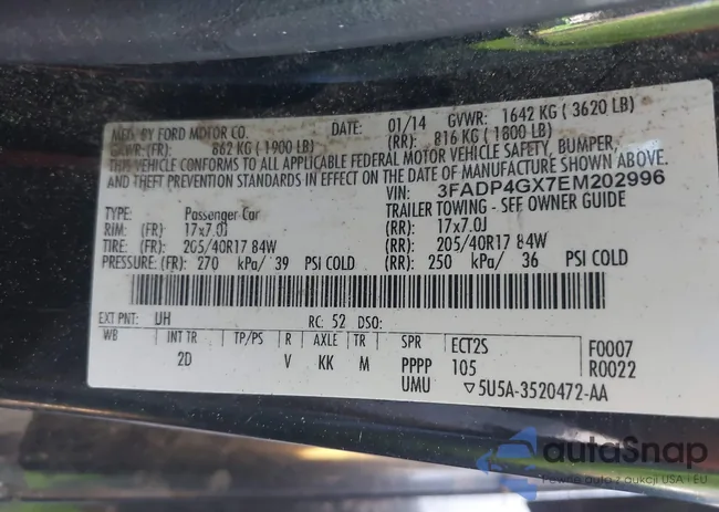 3FADP4GX7EM202996: 43326837