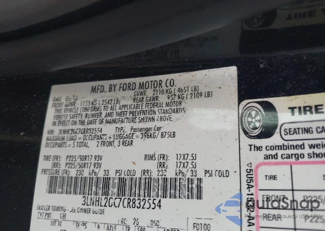 3LNHL2GC7CR832554: 43327001