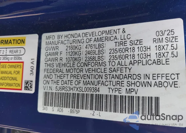 5J6RS3H7XSL009384: 43327193