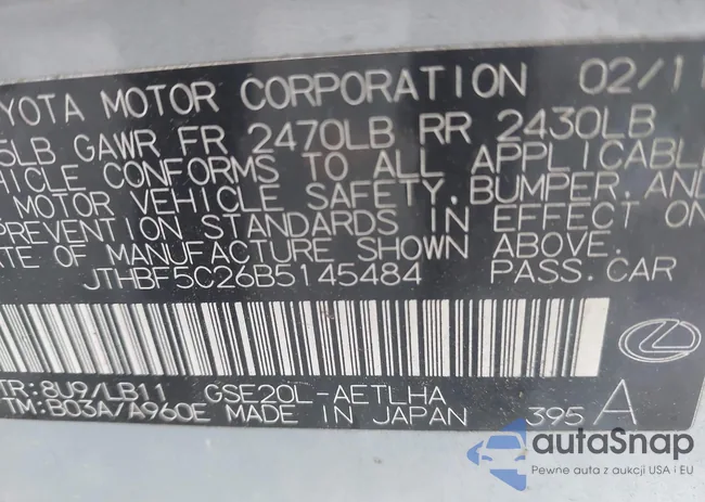 JTHBF5C26B5145484: 43327205