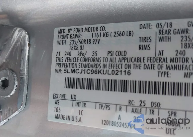 5LMCJ1C96KUL02116: 43327211