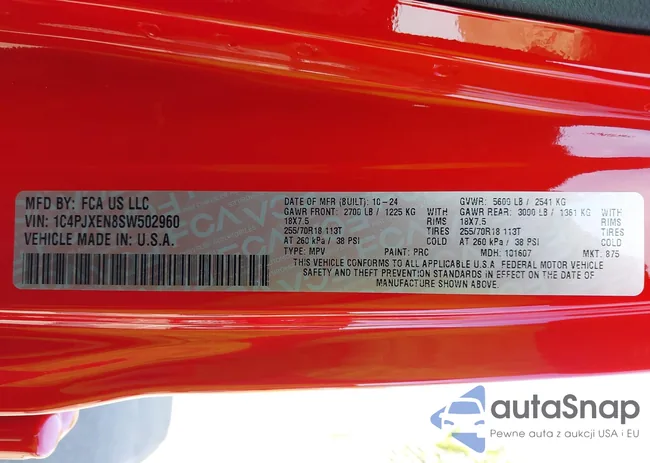 1C4PJXEN8SW502960: 43327216