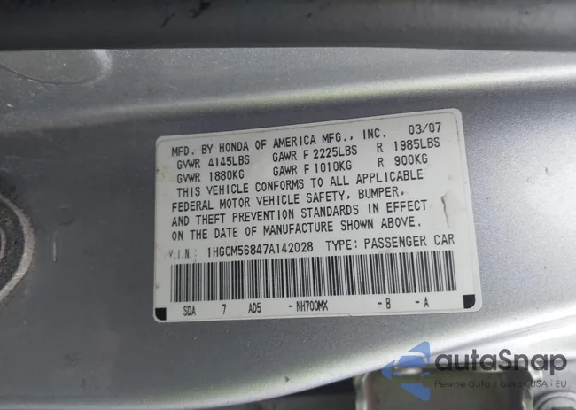 1HGCM56847A142028: 43327234