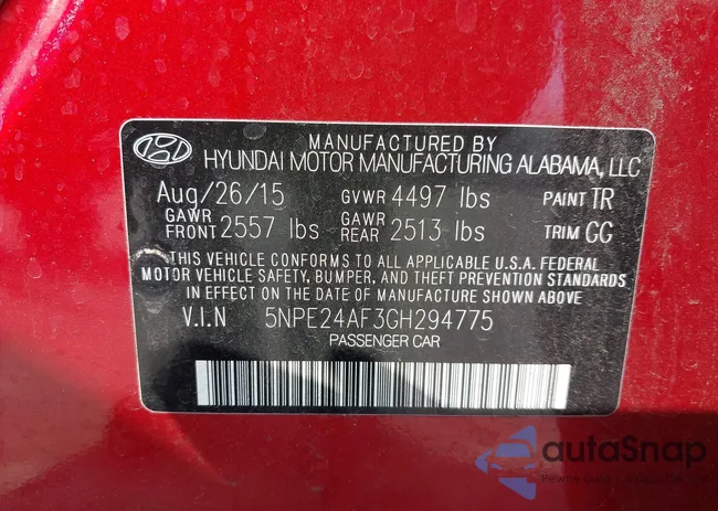 5NPE24AF3GH294775: 43326363