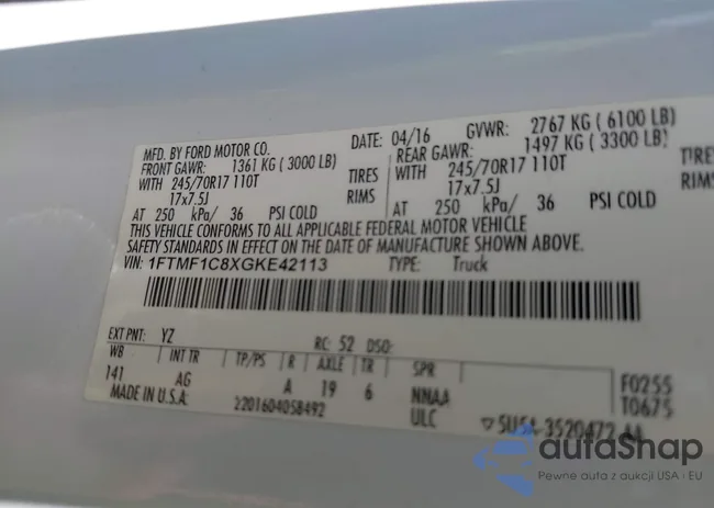 1FTMF1C8XGKE42113: 43326488