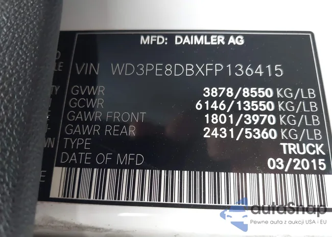 WD3PE8DBXFP136415: 43326501