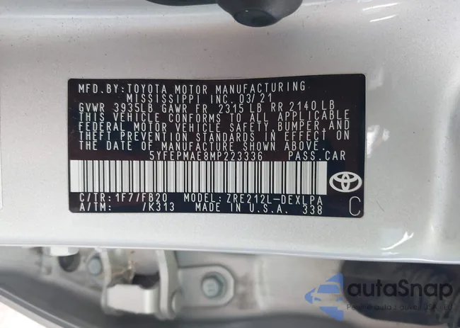 5YFEPMAE8MP223336: 43326503