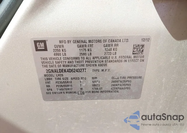 2GNALDEK4D6243277: 43326536