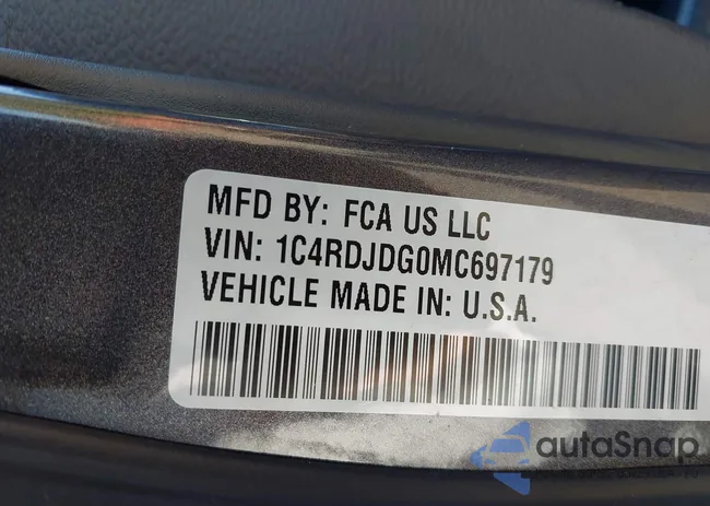 1C4RDJDG0MC697179: 43326623